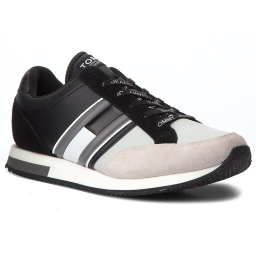 Sneakersy Tommy Jeans Casual Retro Sneaker EM0EM00112 Black Ice