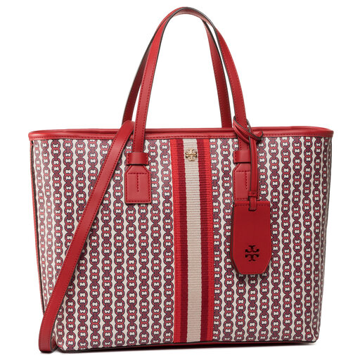 Torebka Tory Burch Gemini Link Canvas Small Tote 53304 Czerwony