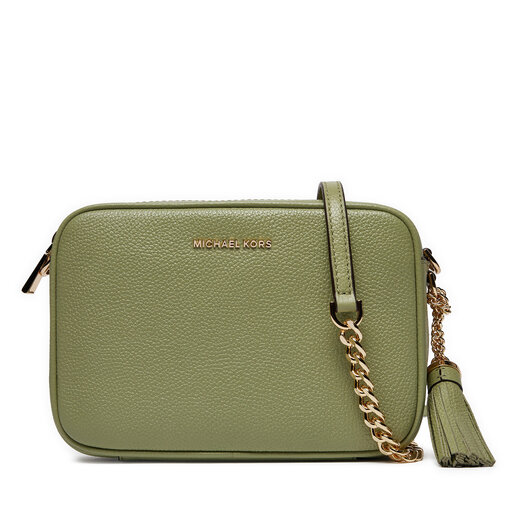 MKG。 Geantă crossbody Jet Set medie din piele granulată de culoare ROZ