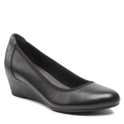 Tamaris black sales wedge shoes