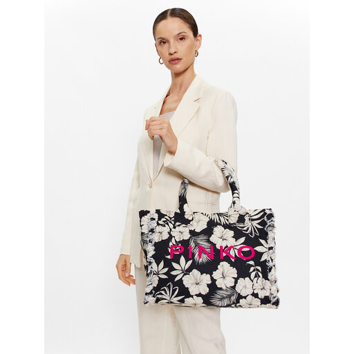 Torebka Pinko Beach Shopping PE 23 PLTT 100782 A0PZ Czarny