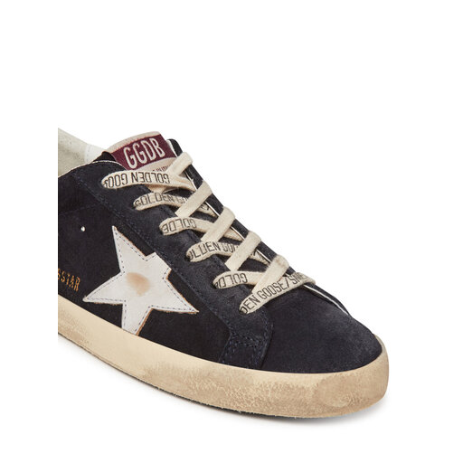 Golden Goose Dunkelblaue Wildleder Stiefeletten Sneakers Golden