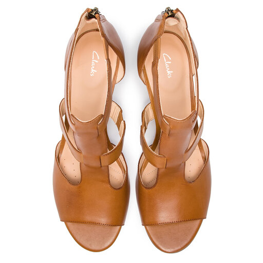 Sandaler Clarks Deloria Fae 261403494 Tan Leather eskor