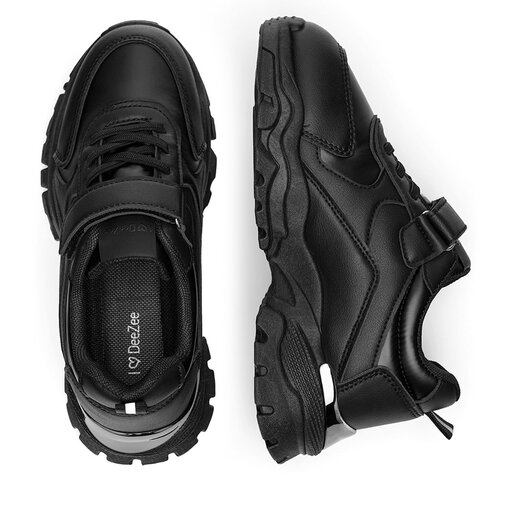 leo555です。 Czarne wysokie sneakersy męskie zdobione monogramami AJAKS