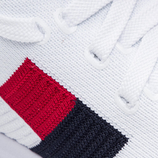 Sn keri Tommy Hilfiger Knitted Flag Light Sneaker FW0FW04144 White