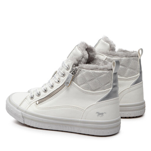 MUSTANG 1319-305, Scarpe da Ginnastica Donna, Beige Bianco, 36 EU