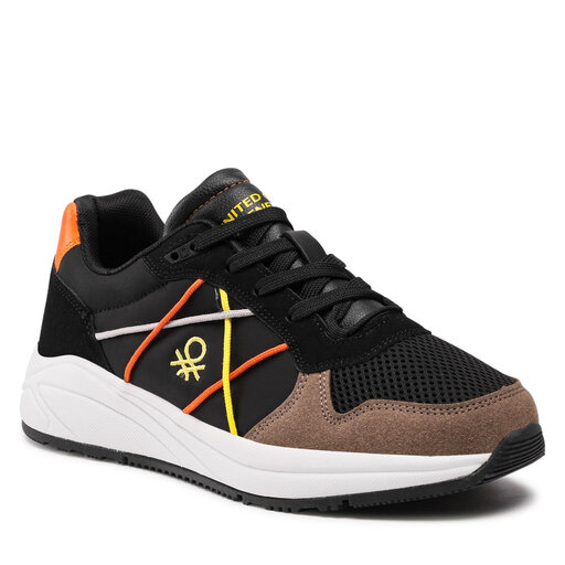 Benetton black sneakers deals