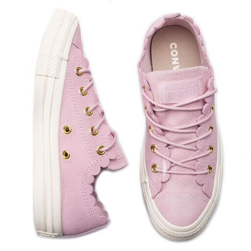 Tennis Converse Ctas Ox 563416C Pink Foam Gold Egret fr.eschuhe.ch