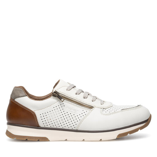 Rieker Weisse Damen Leder Sneaker Rieker Sneakers N4340-80 Weiß