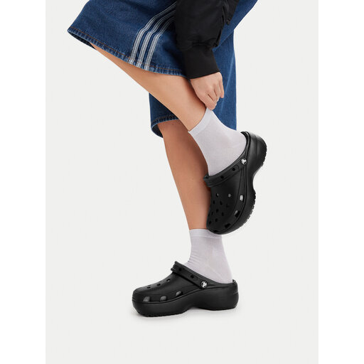 Шльопанці Crocs Classic Platform Clog 206750 Чорний | evzuttya.com.ua