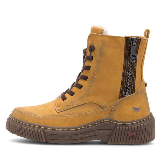 Combat Boots Yellow Cab Stiefelette Damen Mustang Gelbe