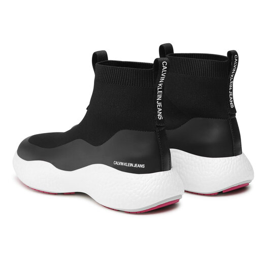 Sneakers Calvin Klein Jeans Runner Sneaker Sock Knit YW0YW00087 Black BDS •  