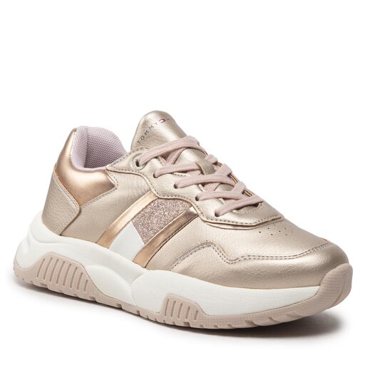 Tommy hilfiger rose gold trainers shop