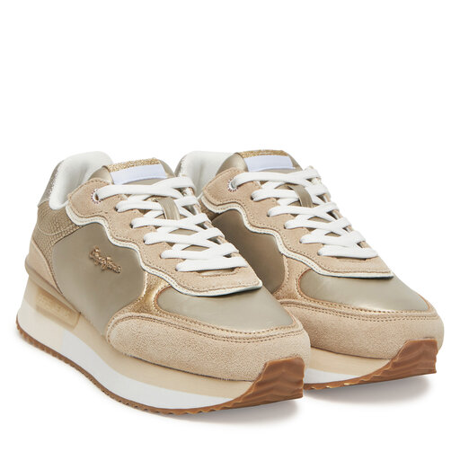 ぺぺZGTM Снікерcи Pepe Jeans Rusper Shine PLS60033 Бежевий | evzuttya