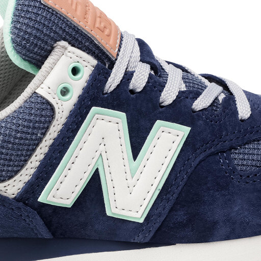 Sneakersy New Balance WL574BCM Granatowy | eobuwie.com.pl
