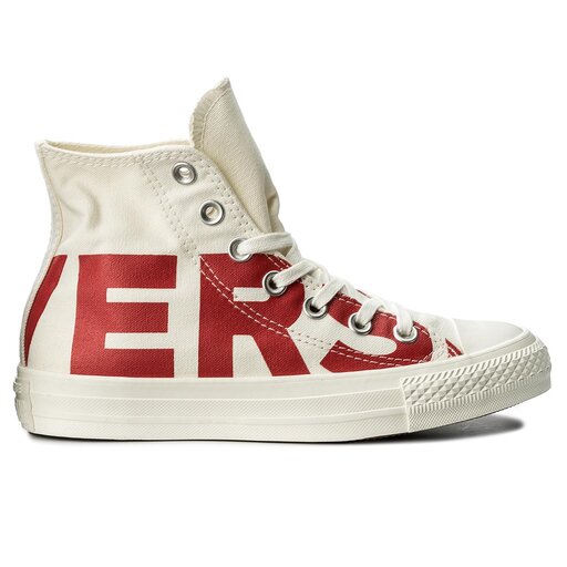 Pl t nky Converse Ctas Hi 159532C Natural Enamel Red Egret eobuv.cz
