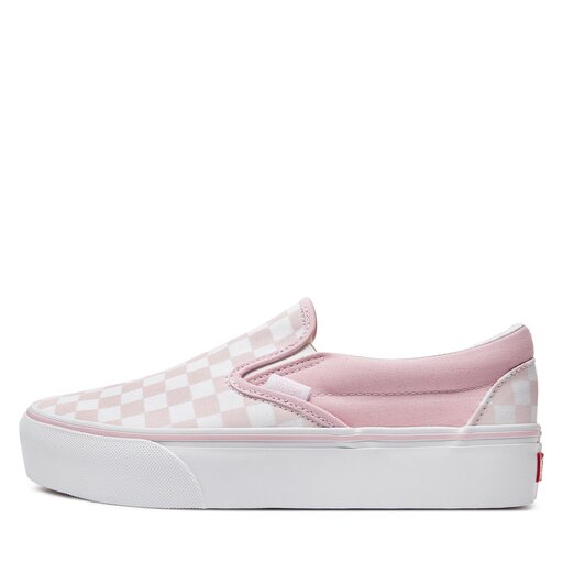 Vans light pink checkered on sale