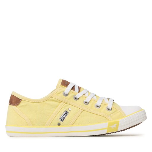 Sneakers Espadrille Mustang Femme Tennis Montante En Toile Blanche