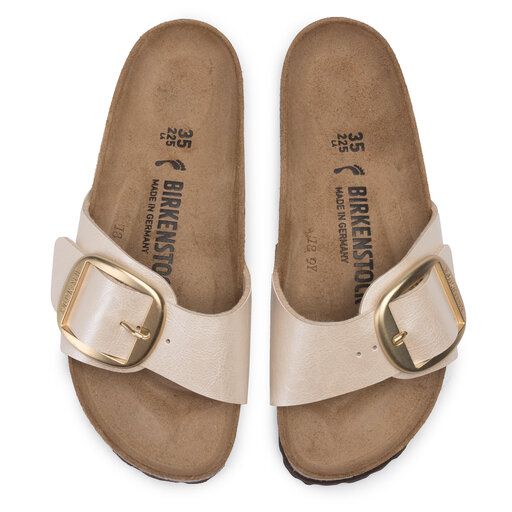 birkenstock madrid big buckle graceful pearl white