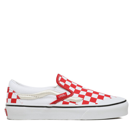 Vans red checkerboard slip on womens top