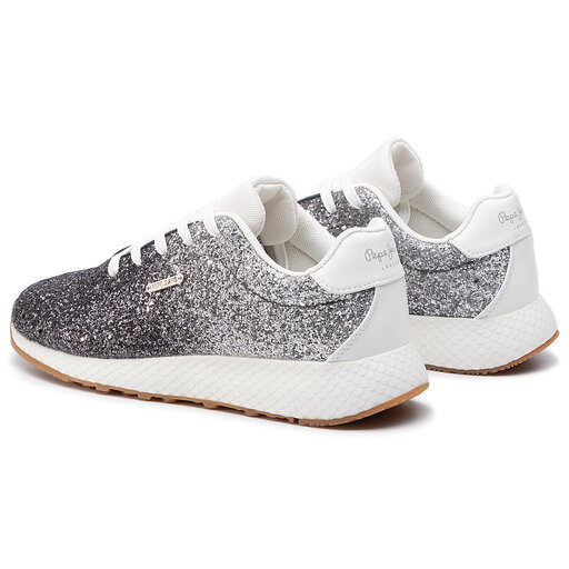 Superge Pepe Jeans Koko Glam PLS30839 Srebrna eobutev.si