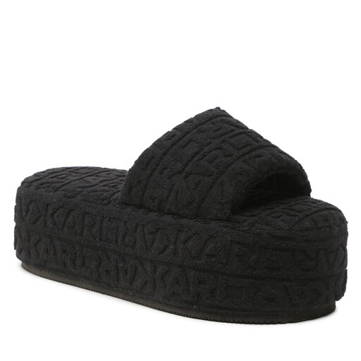 Șlapi KARL LAGERFELD KL88003 Black Cotton | epantofi.ro