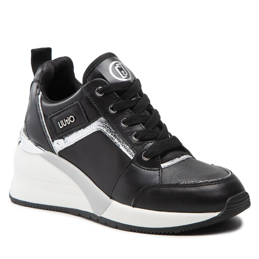Aflojar robo pañuelo Sneakers Liu Jo Alyssa 01 BF2027 PX179 Black/Silver 01039 • Www.zapatos.es