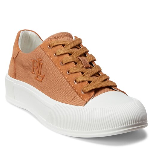 Zapatillas Ralph Lauren Logo Tech Mujer Beige Para Zapatillas