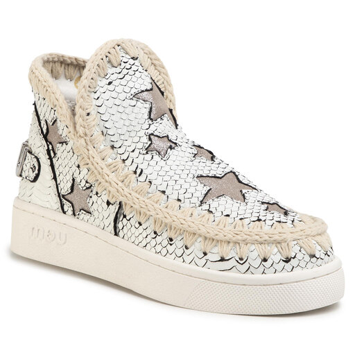 Bottes de neige Mou Summer Eskimo Sneaker With Stars Blanc chaussures