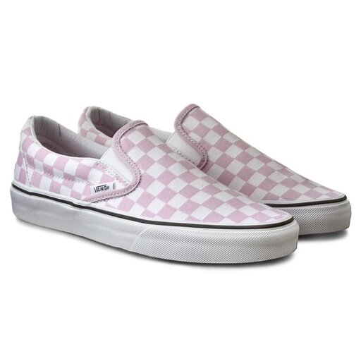 Girls checkered slip on vans 2025