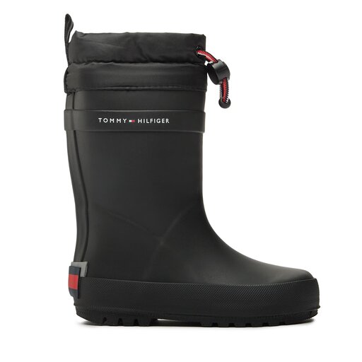 Bottines de pluie tommy hilfiger noir deals