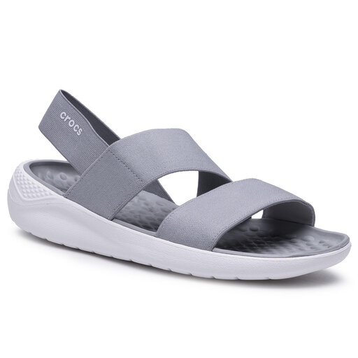Sanda y Crocs Literide Stretch Sandal W 206081 Light Grey White