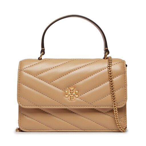 Handtasche Tory Burch Kira Chevron Mini Top Handle Chain Wallet 152356 Beige eschuhe