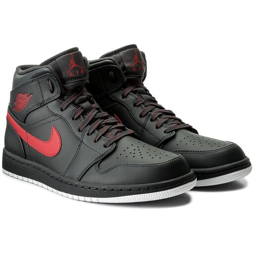 Nike air jordan 1 best sale retro mid anthracite red
