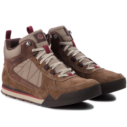 Turistiniai batai Merrell Burnt Rock Tura Mid Suede J32879 Ruda