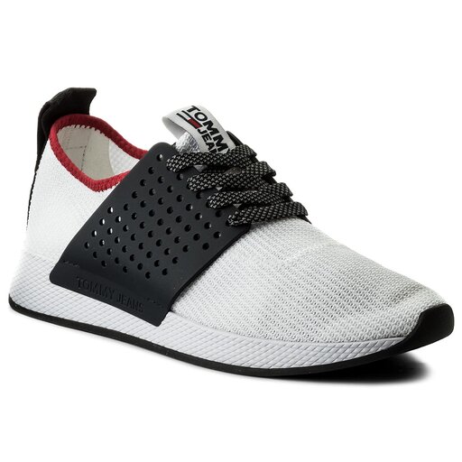 omeme様 Sneakersy Tommy Jeans Knit Sneaker EM0EM00063 Biały