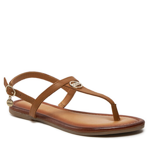 S.Oliver Mujer Sandalias Planas De Piel Verano Marrón (Coñac), 42 EU, Coñac, 27