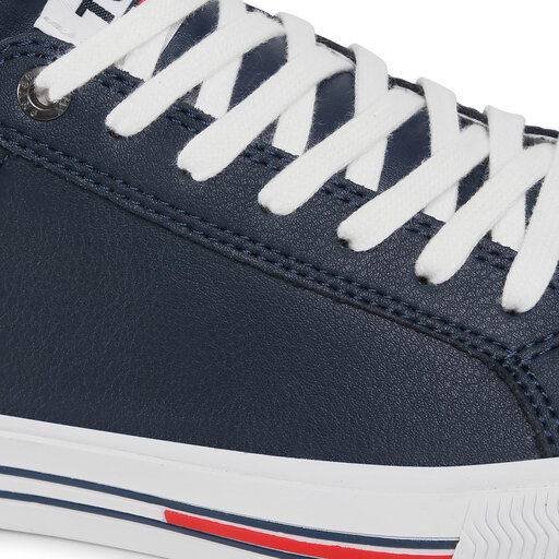 Sneakers aus Stoff Tommy Jeans Essential Leather Sneaker EM0EM00488 Dunkelblau eschuhe