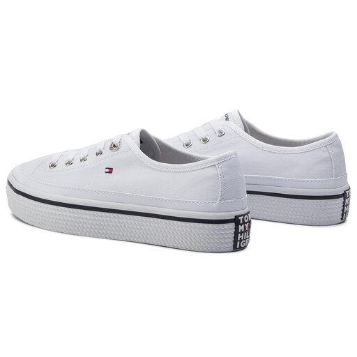 Tennis Tommy Hilfiger Corporate Flatform Sneaker FW0FW04259 Blanc