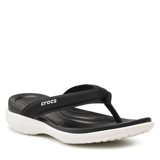 Zehentrenner Crocs Capri V Sporty Flip W 206780 Schwarz eschuhe