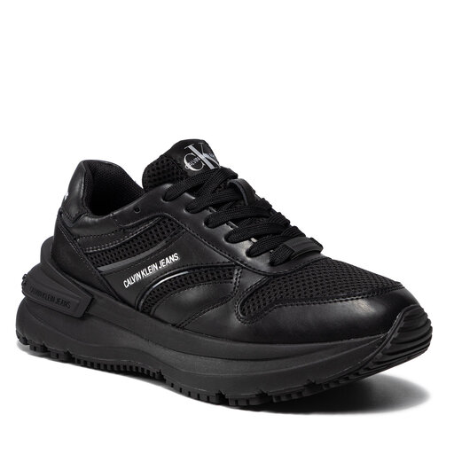 Sneakers Calvin Klein Jeans Runner Laceup Sneaker Snap Wn YW0YW00467 Noir chaussures