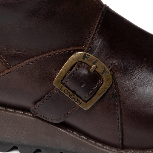 Fly London Mes 2 Ankle Boots - Dark Brown Leather Mid-Calf Boots For Women, Size 5 - View #12