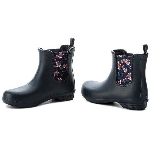 Bottes de pluie Crocs Freesail Chelsea Boot W 204630 Navy Floral