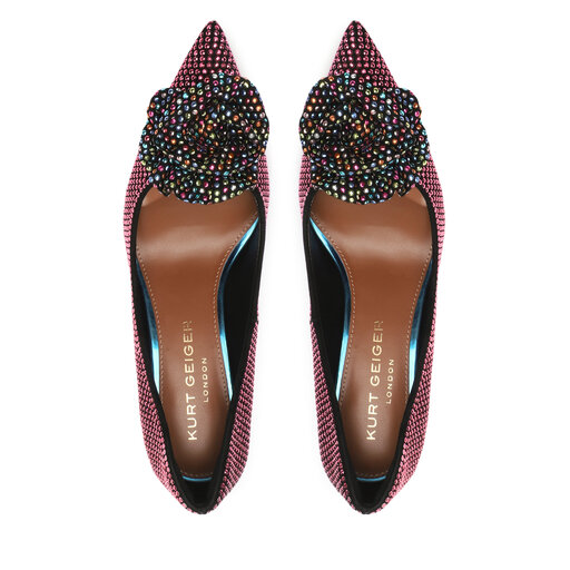 瑠璃 Szpilki Kurt Geiger 225-Belgravia Bloom 9990757209 Różowy
