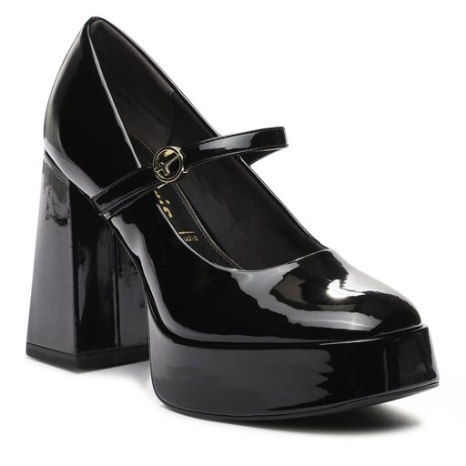 Tamaris black online patent shoes