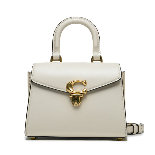 【COACH】CAN81 B4RGL チョーク トープ Torebka COACH - Cc Sig Dbl Zip Sb C0696 B4SU3 B4/Tan Rust
