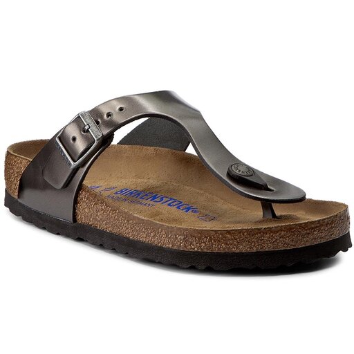 Tongs Birkenstock Gizeh 1003676 Metallic Anthracite chaussures