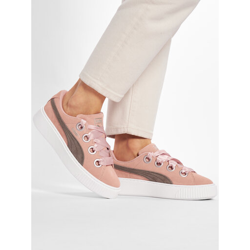 Sneakersy Puma Platform Kiss Sd Jr 367459 04 Peach Beige Bun Cord