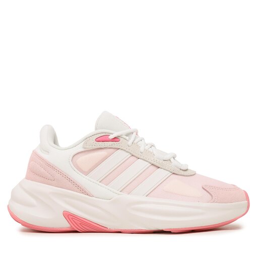 Adidas cloudfoam white and pink cheap