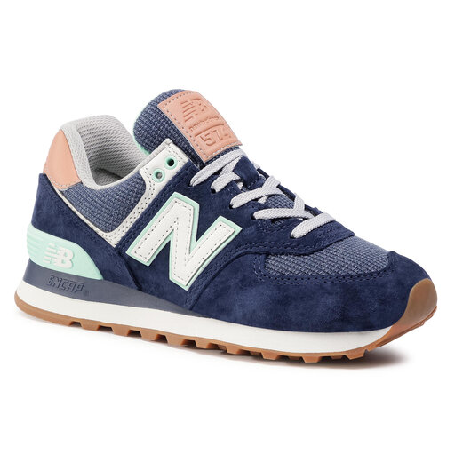 New balance 574 sales azul marino y naranja